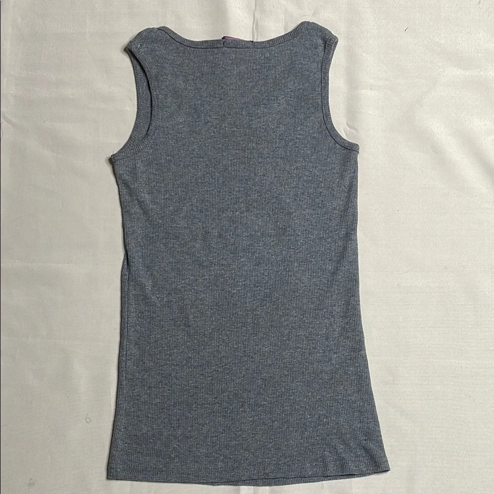 GRUMPY & GORGEOUS Gray Sleeveless Top with Pink and Black Accents
